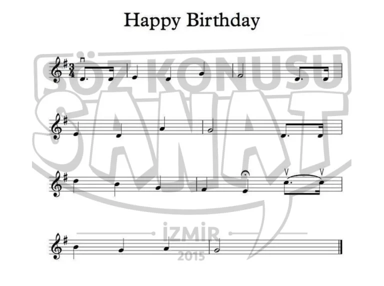 Hayppy-Birthday-Keman-Notası Hayppy-Birthday-Keman-Notası