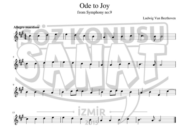 ode-to-joy-keman-notası